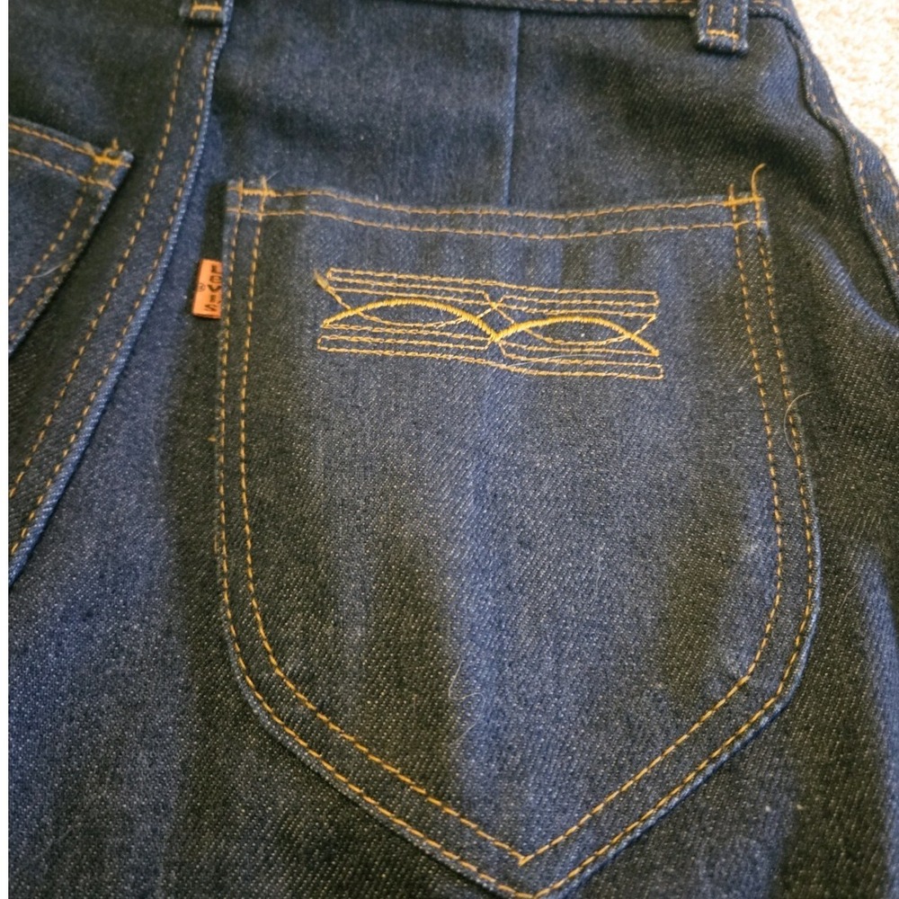 Vtg 70s Levi's Denim‎ Jeans Womens High Waist Orange Tab Dark Wash Retro